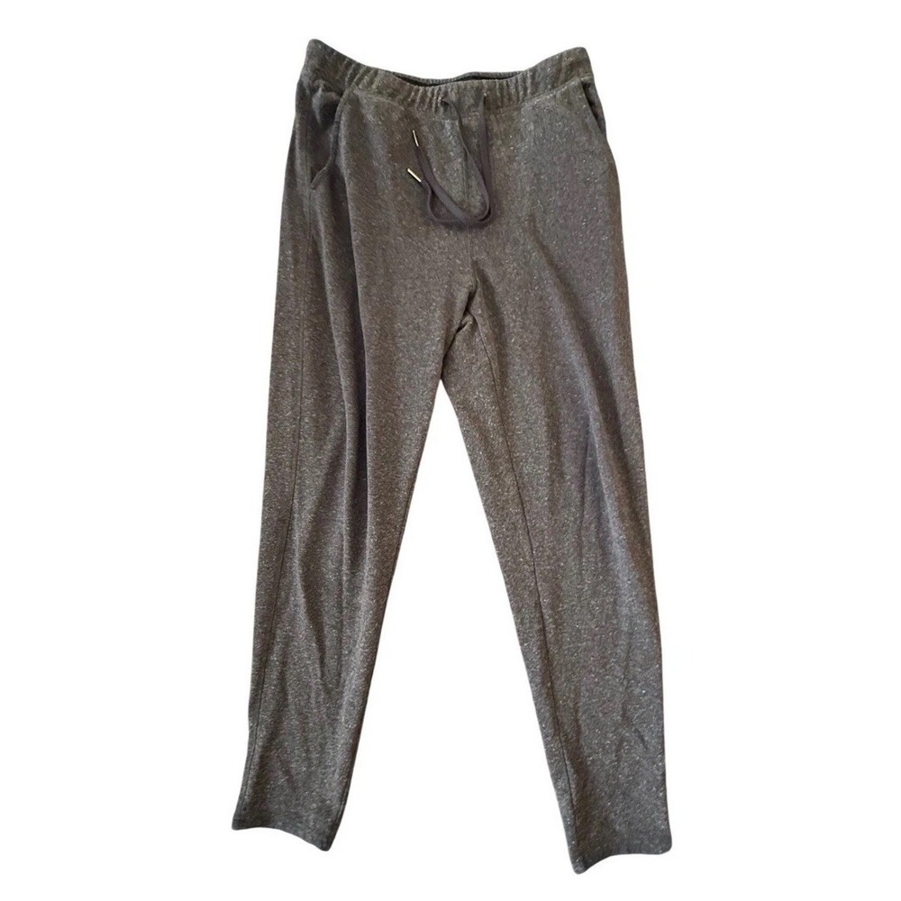 Eddie Bauer Lounge Mens Jogger Pants Medium Gray Heathered Drawstring Sweatpants